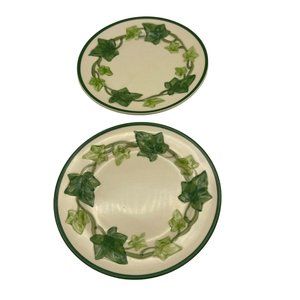 Franciscan Ivy Pair Bread & Butter Plates 6.25" Round California Earthenware